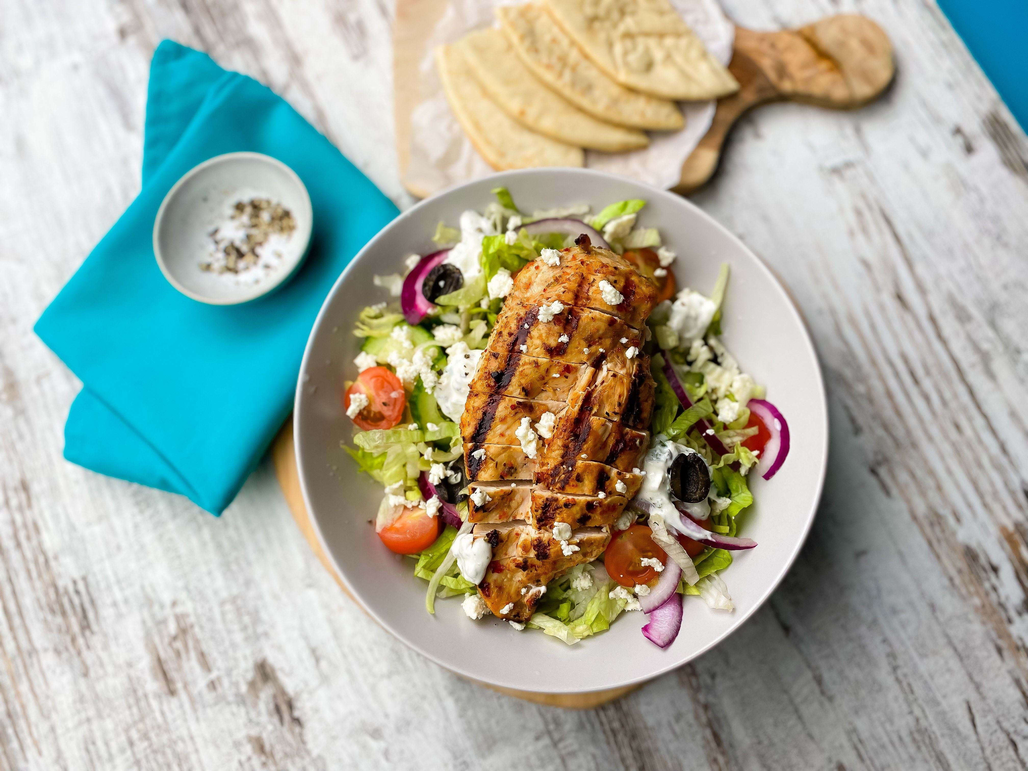 Lemon Chicken Mediterranean Salad Recipe 